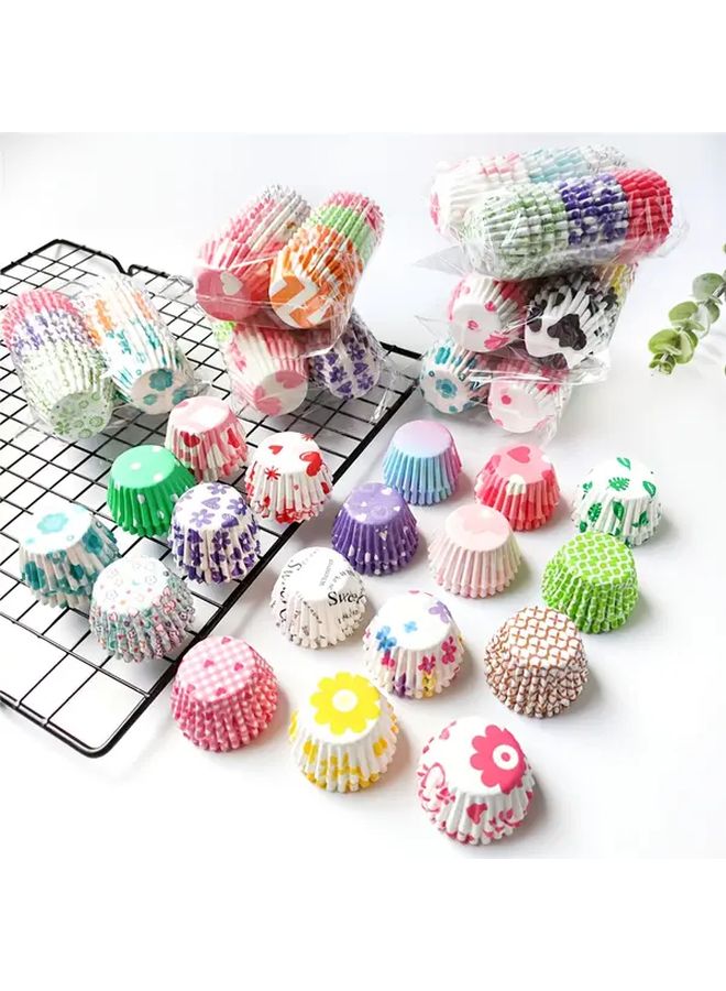 Cartoon Love Cake Liners 250PCS Oil Proof Baking Paper Cupcake Liners - Image 4